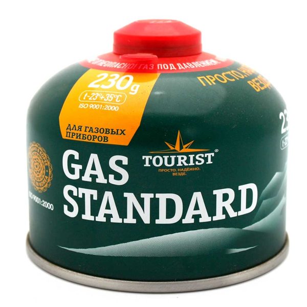 Баллон газовый TOURIST Standard (TBR-230) резьбовой для портативных приборов
