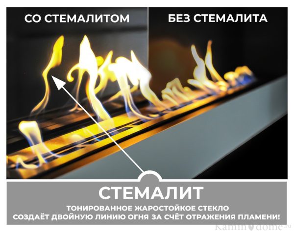 Биокамин угловой Standart 900 правый со стемалитом (ZeFire) — изображение 2