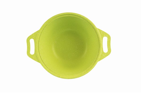Кастрюля антипригарная литая 1,0л стеклянная крышка Trendy style lime KUKMARA — изображение 3