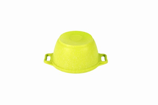 Кастрюля антипригарная литая 1,0л стеклянная крышка Trendy style lime KUKMARA — изображение 2