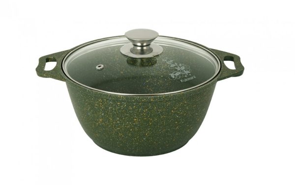 Кастрюля 2л со стеклянной крышкой, АП линия "Trendy style" (Malachite)