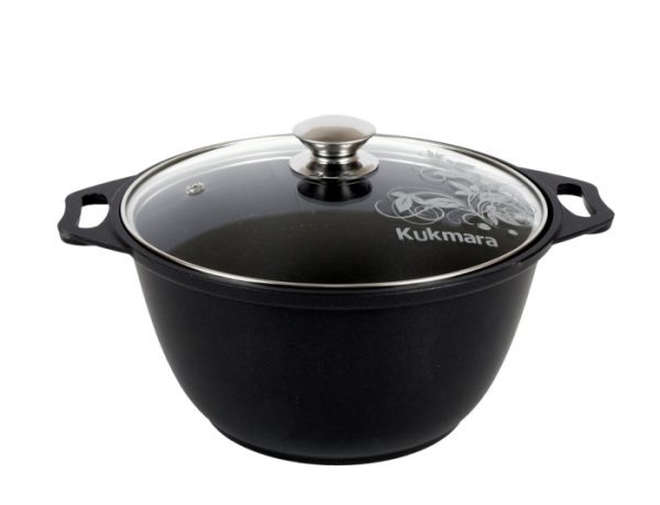 Кастрюля 4л со стеклянной крышкой KUKMARA