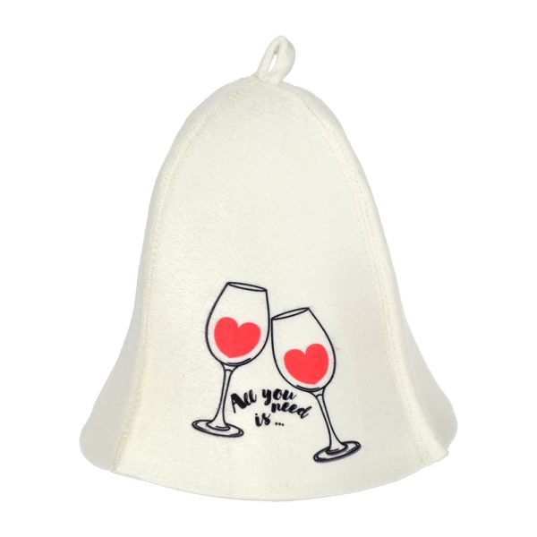 Шапка Аll you need is wine "Банные штучки"
