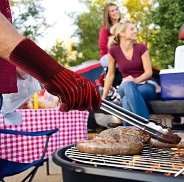 Перчатки термостойкие красные Grill City — изображение 2