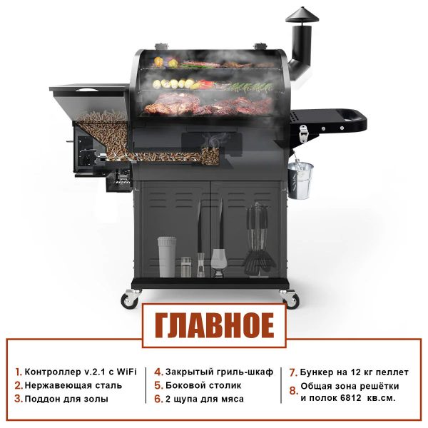 Пеллетный гриль Z Grills 1000 WiFi — изображение 13
