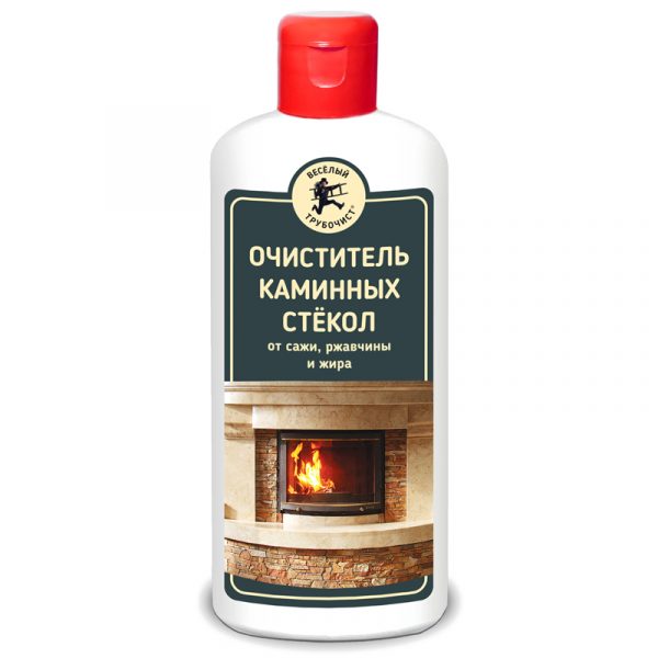 Веселый трубочист Очиститель каминных стекол от сажи, ржавчины и жира 250мл