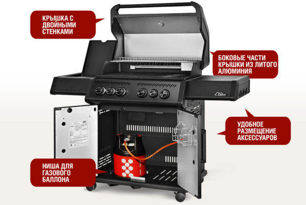Газовый гриль Chimera Elite 4+2 горелки Start Grill — изображение 8