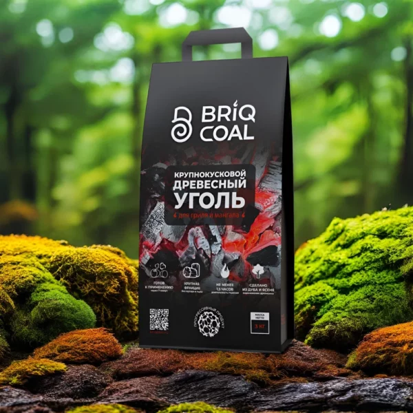 Уголь крупнокусковой BriqLUMP (дуб, ясень) 3 кг, BriqCoal — изображение 6